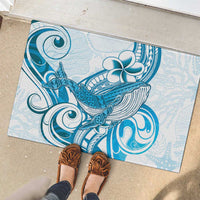 Blue Hawaii Humpback Whale Rubber Doormat Polynesian Tribal Ocean Vibes LT14 - Polynesian Pride