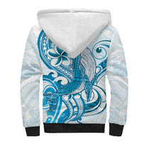 Blue Hawaii Humpback Whale Sherpa Hoodie Polynesian Tribal Ocean Vibes LT14 - Polynesian Pride