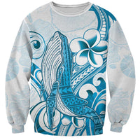 Blue Hawaii Humpback Whale Sweatshirt Polynesian Tribal Ocean Vibes