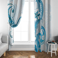 Blue Hawaii Humpback Whale Window Curtain Polynesian Tribal Ocean Vibes LT14 - Polynesian Pride