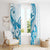 Blue Hawaii Humpback Whale Window Curtain Polynesian Tribal Ocean Vibes