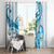 Blue Hawaii Humpback Whale Window Curtain Polynesian Tribal Ocean Vibes