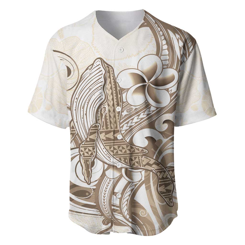 Brown Hawaii Humpback Whale Baseball Jersey Polynesian Tribal Ocean Vibes