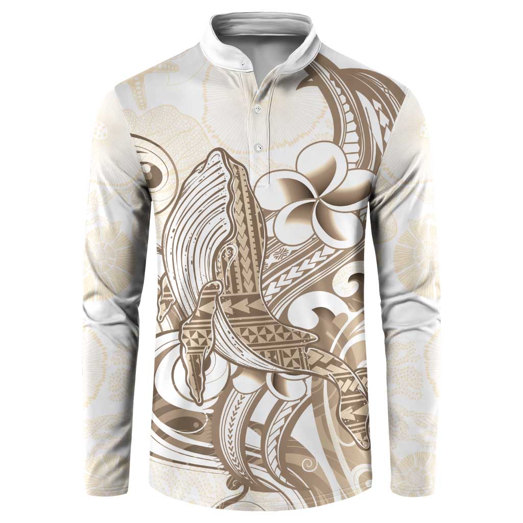 Brown Hawaii Humpback Whale Button Sweatshirt Polynesian Tribal Ocean Vibes LT14 Brown - Polynesian Pride