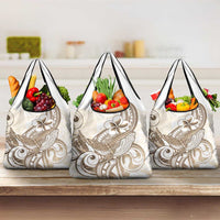 Brown Hawaii Humpback Whale Grocery Bag Polynesian Tribal Ocean Vibes LT14 3-pack One Size Brown - Polynesian Pride
