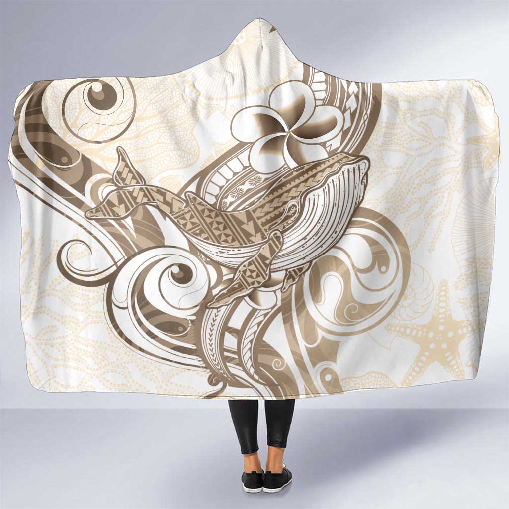 Brown Hawaii Humpback Whale Hooded Blanket Polynesian Tribal Ocean Vibes LT14 One Size Brown - Polynesian Pride