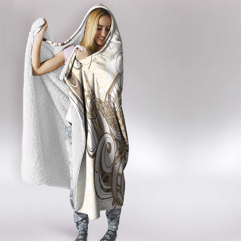 Brown Hawaii Humpback Whale Hooded Blanket Polynesian Tribal Ocean Vibes LT14 - Polynesian Pride