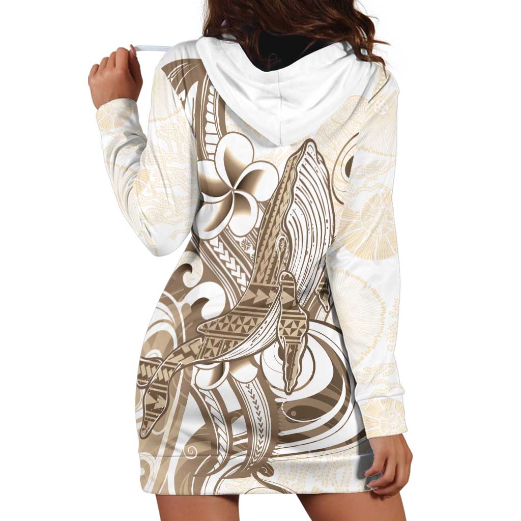 Brown Hawaii Humpback Whale Hoodie Dress Polynesian Tribal Ocean Vibes LT14 - Polynesian Pride