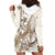 Brown Hawaii Humpback Whale Hoodie Dress Polynesian Tribal Ocean Vibes