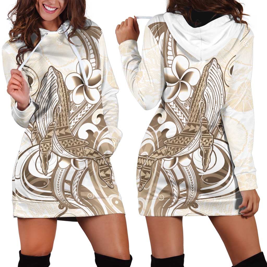 Brown Hawaii Humpback Whale Hoodie Dress Polynesian Tribal Ocean Vibes LT14 - Polynesian Pride