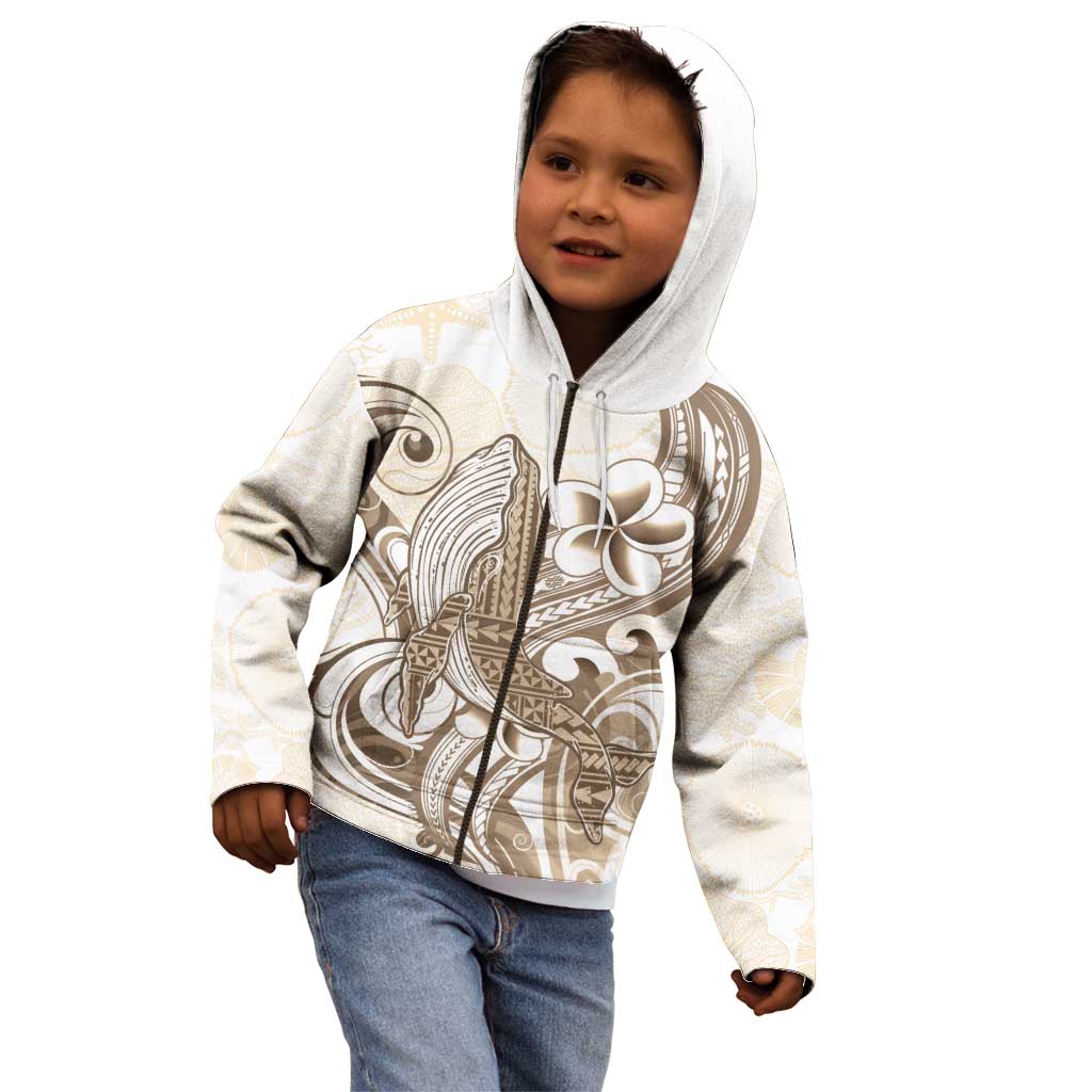 Brown Hawaii Humpback Whale Kid Hoodie Polynesian Tribal Ocean Vibes