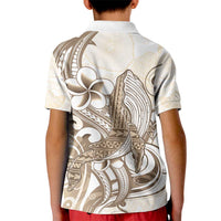 Brown Hawaii Humpback Whale Kid Polo Shirt Polynesian Tribal Ocean Vibes