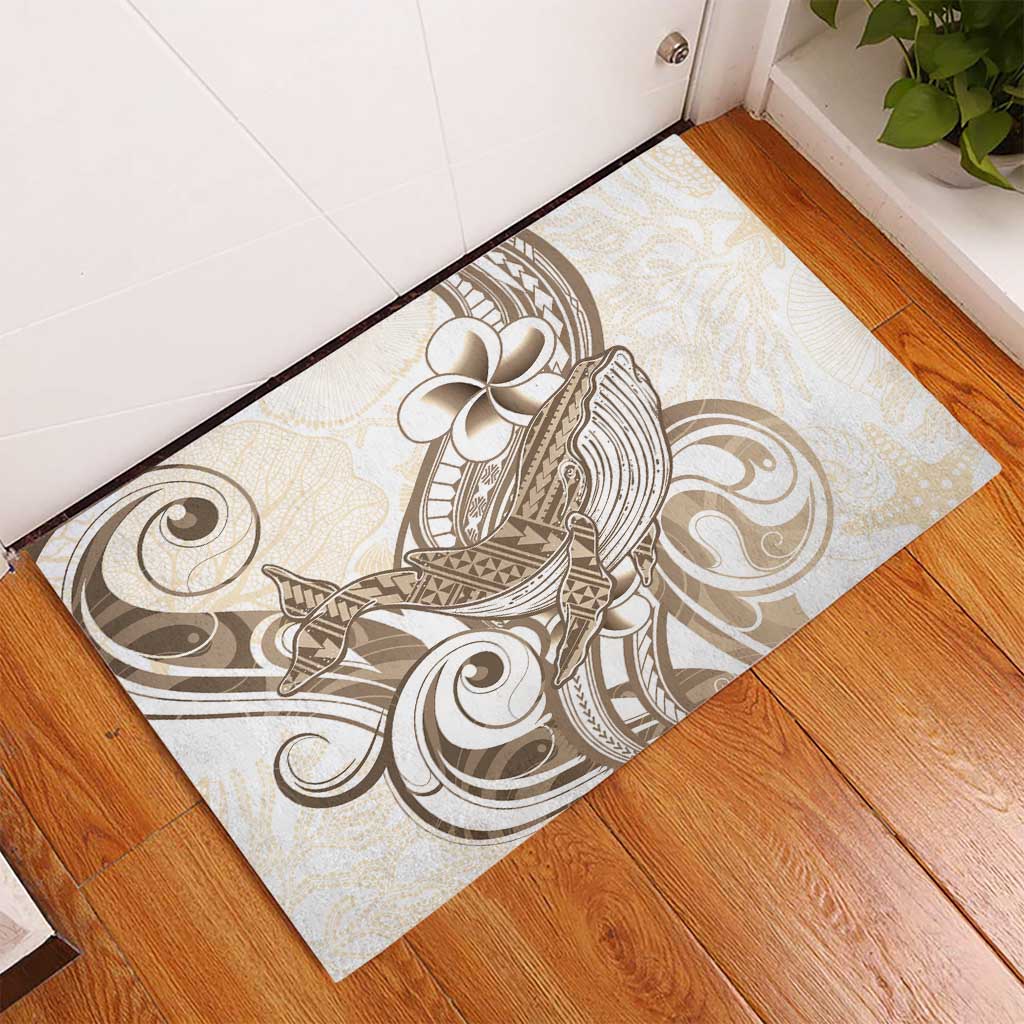 Brown Hawaii Humpback Whale Rubber Doormat Polynesian Tribal Ocean Vibes LT14 - Polynesian Pride