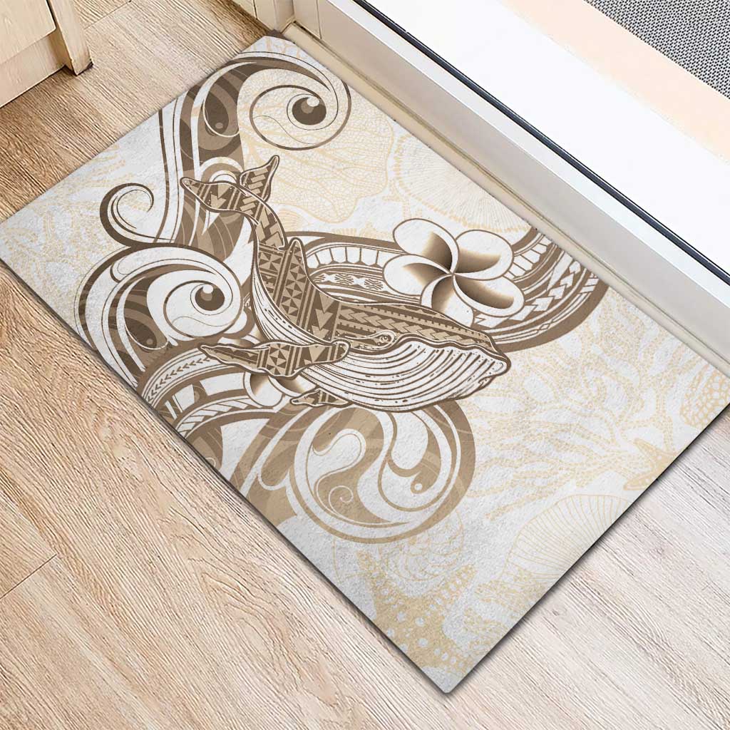 Brown Hawaii Humpback Whale Rubber Doormat Polynesian Tribal Ocean Vibes LT14 - Polynesian Pride