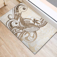 Brown Hawaii Humpback Whale Rubber Doormat Polynesian Tribal Ocean Vibes LT14 - Polynesian Pride