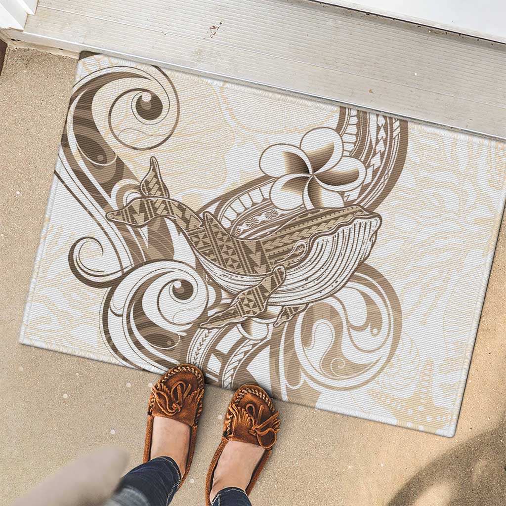 Brown Hawaii Humpback Whale Rubber Doormat Polynesian Tribal Ocean Vibes LT14 - Polynesian Pride