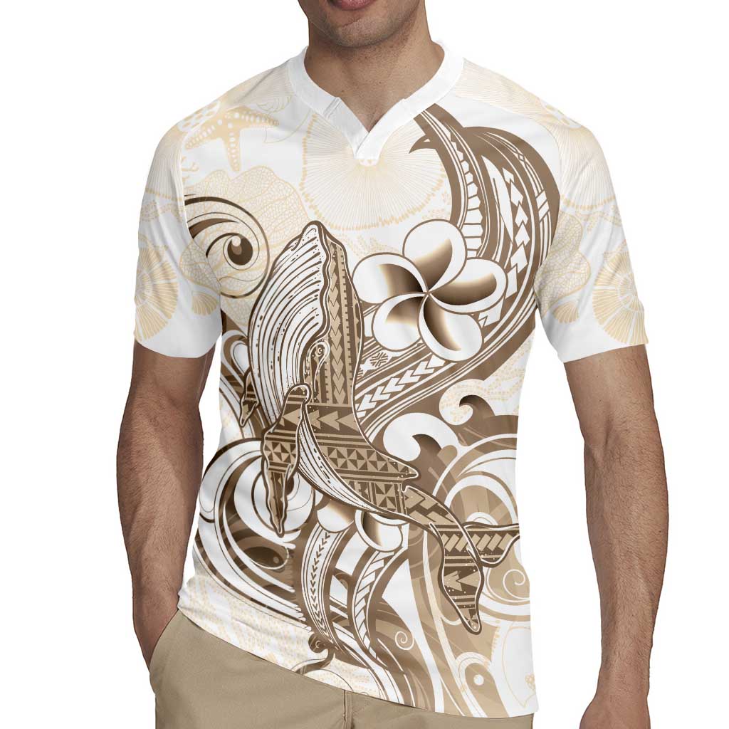 Brown Hawaii Humpback Whale Rugby Jersey Polynesian Tribal Ocean Vibes LT14 - Polynesian Pride