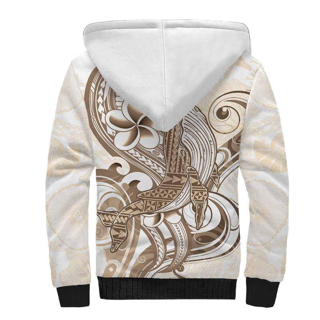Brown Hawaii Humpback Whale Sherpa Hoodie Polynesian Tribal Ocean Vibes LT14 - Polynesian Pride