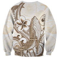 Brown Hawaii Humpback Whale Sweatshirt Polynesian Tribal Ocean Vibes LT14 - Polynesian Pride