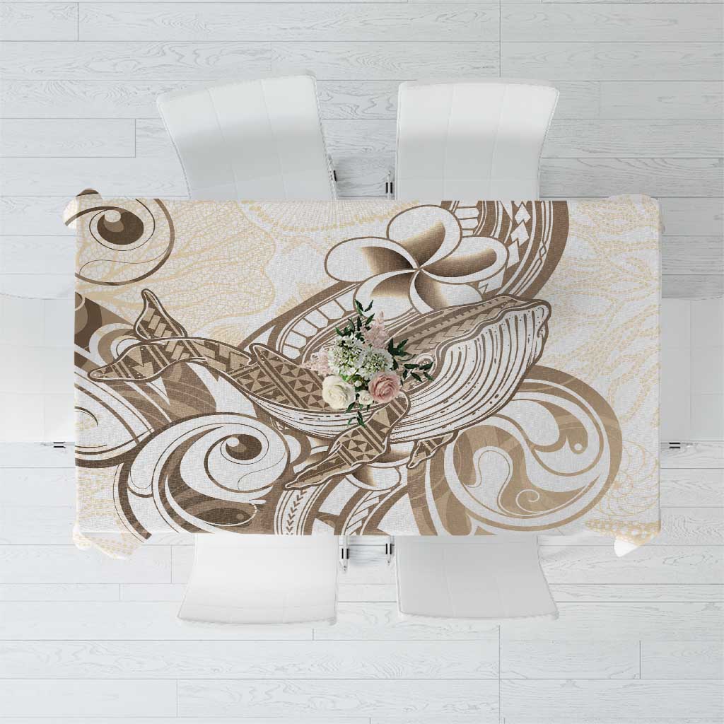 Brown Hawaii Humpback Whale Tablecloth Polynesian Tribal Ocean Vibes