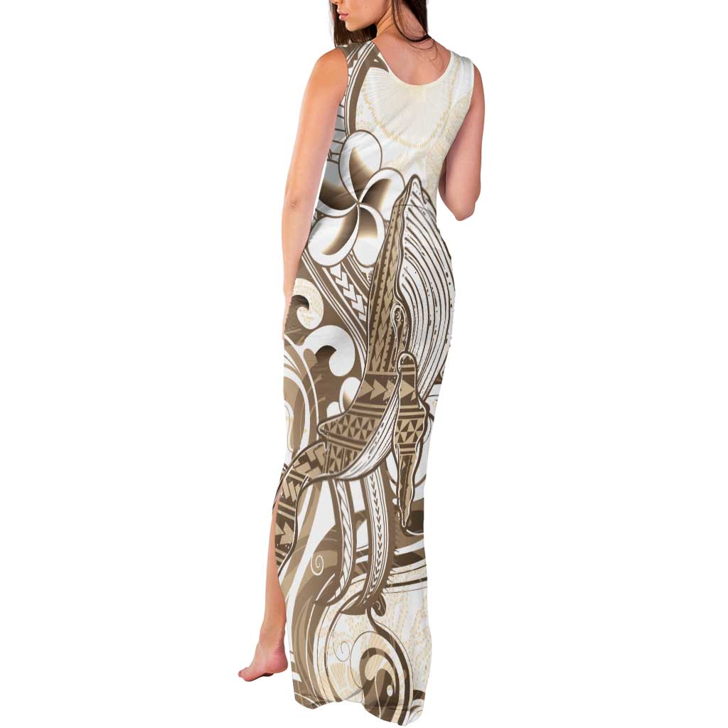 Brown Hawaii Humpback Whale Tank Maxi Dress Polynesian Tribal Ocean Vibes LT14 - Polynesian Pride