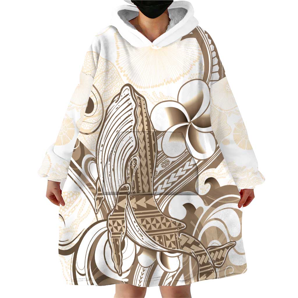 Brown Hawaii Humpback Whale Wearable Blanket Hoodie Polynesian Tribal Ocean Vibes LT14 - Polynesian Pride