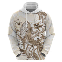 Brown Hawaii Humpback Whale Zip Hoodie Polynesian Tribal Ocean Vibes