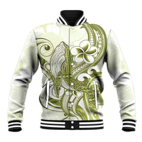 Lime Green Hawaii Baseball Jacket Humpback Whale Tattoo Polynesian Tribal Ocean Vibes LT14 Unisex Lime Green - Polynesian Pride