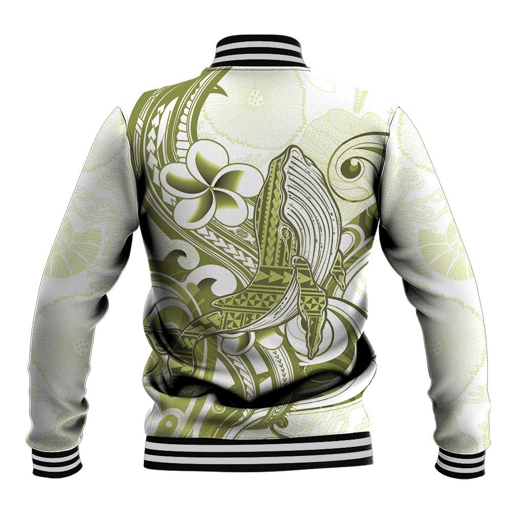 Lime Green Hawaii Baseball Jacket Humpback Whale Tattoo Polynesian Tribal Ocean Vibes LT14 - Polynesian Pride