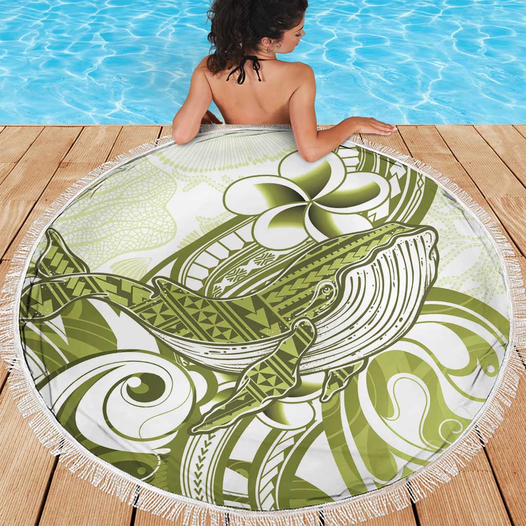 Lime Green Hawaii Beach Blanket Humpback Whale Tattoo Polynesian Tribal Ocean Vibes LT14 - Polynesian Pride