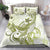 Lime Green Hawaii Bedding Set Humpback Whale Tattoo Polynesian Tribal Ocean Vibes