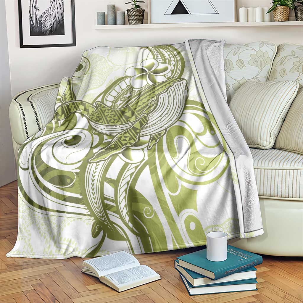 Lime Green Hawaii Blanket Humpback Whale Tattoo Polynesian Tribal Ocean Vibes LT14 Lime Green - Polynesian Pride