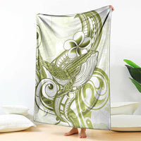 Lime Green Hawaii Blanket Humpback Whale Tattoo Polynesian Tribal Ocean Vibes LT14 - Polynesian Pride