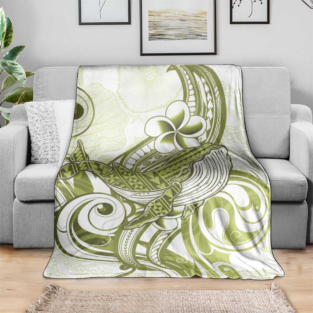 Lime Green Hawaii Blanket Humpback Whale Tattoo Polynesian Tribal Ocean Vibes LT14 - Polynesian Pride