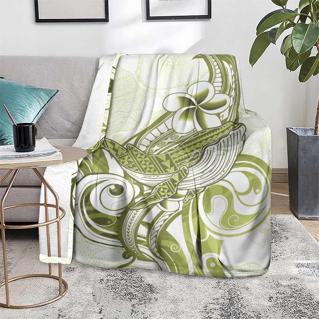 Lime Green Hawaii Blanket Humpback Whale Tattoo Polynesian Tribal Ocean Vibes LT14 - Polynesian Pride