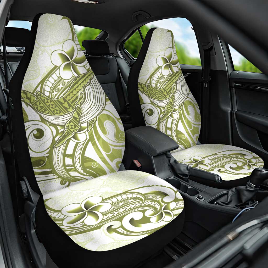 Lime Green Hawaii Car Seat Cover Humpback Whale Tattoo Polynesian Tribal Ocean Vibes