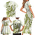 Lime Green Hawaii Family Matching Short Sleeve Bodycon Dress and Hawaiian Shirt Humpback Whale Tattoo Polynesian Tribal Ocean Vibes