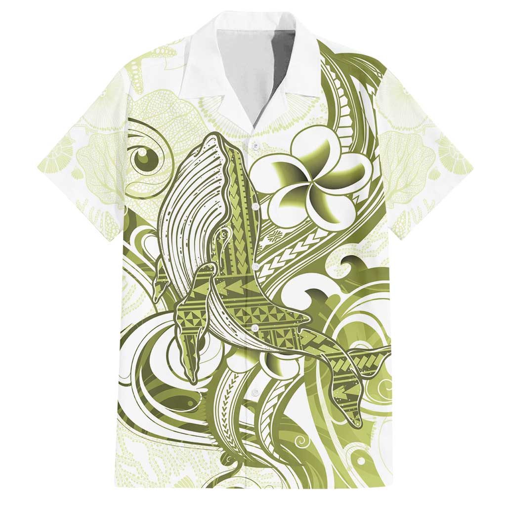 Lime Green Hawaii Family Matching Summer Maxi Dress and Hawaiian Shirt Humpback Whale Tattoo Polynesian Tribal Ocean Vibes LT14 Dad's Shirt - Short Sleeve Lime Green - Polynesian Pride