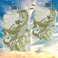 Lime Green Hawaii Garden Flag Humpback Whale Tattoo Polynesian Tribal Ocean Vibes LT14 - Polynesian Pride
