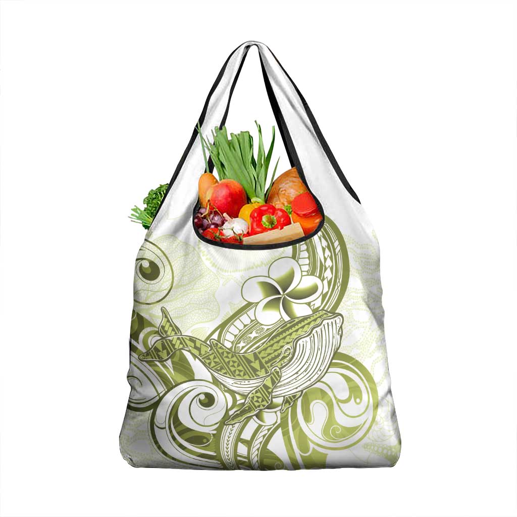 Lime Green Hawaii Grocery Bag Humpback Whale Tattoo Polynesian Tribal Ocean Vibes LT14 1-pack One Size Lime Green - Polynesian Pride