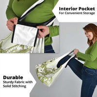Lime Green Hawaii Grocery Bag Humpback Whale Tattoo Polynesian Tribal Ocean Vibes LT14 - Polynesian Pride