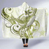 Lime Green Hawaii Hooded Blanket Humpback Whale Tattoo Polynesian Tribal Ocean Vibes LT14 One Size Lime Green - Polynesian Pride