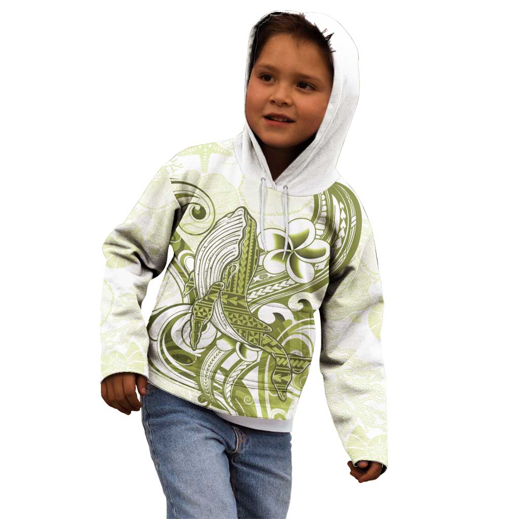 Lime Green Hawaii Kid Hoodie Humpback Whale Tattoo Polynesian Tribal Ocean Vibes