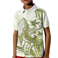 Lime Green Hawaii Kid Polo Shirt Humpback Whale Tattoo Polynesian Tribal Ocean Vibes
