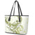 Lime Green Hawaii Leather Tote Bag Humpback Whale Tattoo Polynesian Tribal Ocean Vibes