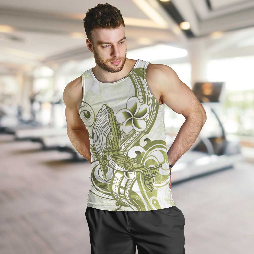 Lime Green Hawaii Men Tank Top Humpback Whale Tattoo Polynesian Tribal Ocean Vibes LT14 Lime Green - Polynesian Pride