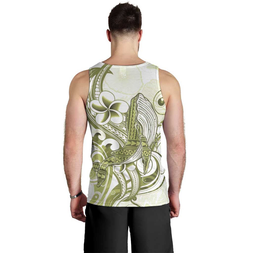 Lime Green Hawaii Men Tank Top Humpback Whale Tattoo Polynesian Tribal Ocean Vibes LT14 - Polynesian Pride