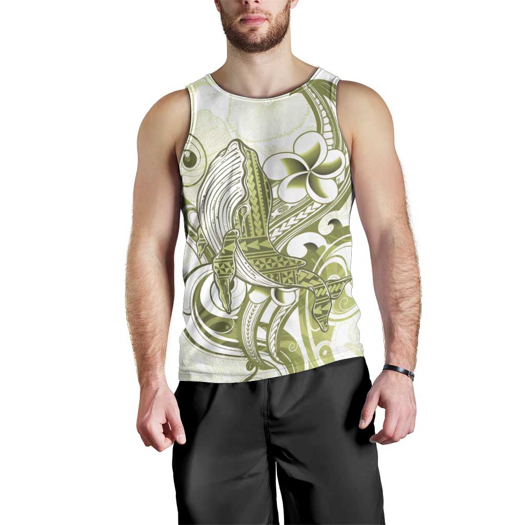 Lime Green Hawaii Men Tank Top Humpback Whale Tattoo Polynesian Tribal Ocean Vibes LT14 - Polynesian Pride