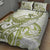 Lime Green Hawaii Quilt Bed Set Humpback Whale Tattoo Polynesian Tribal Ocean Vibes