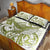 Lime Green Hawaii Quilt Bed Set Humpback Whale Tattoo Polynesian Tribal Ocean Vibes